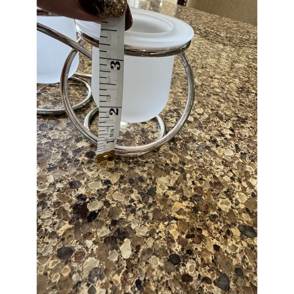 PartyLite Silver Plated Interlocking Gemini Candle Holders P7207 - Picture 10 of 12